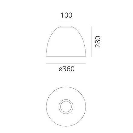 Artemide NUR MINI stropníhalo 150W anodiz.iz. A244250