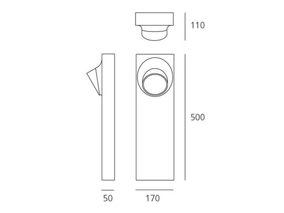 Artemide Ciclope stojací lampa 50 Monolaterale šedá / bílá T081000