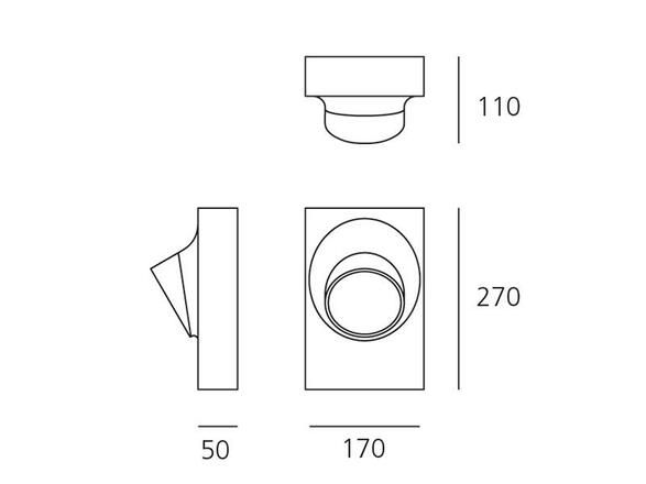 Artemide Ciclope nástěnné antracitová šedá T081220