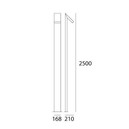 Artemide Chilone tyčové 250 šedá / bílá T082000