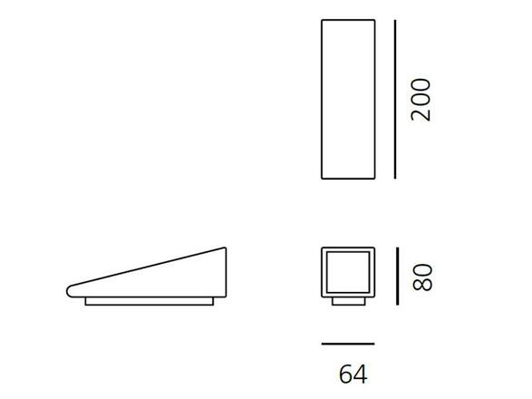 Artemide Cuneo Mini nástěnné/stojací lampa šedá / bílá T082800