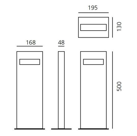 Artemide Nuda 50 Bilateral antracitová šedá T083720