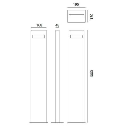 Artemide Nuda 100 Bilateral šedá / bílá T083900