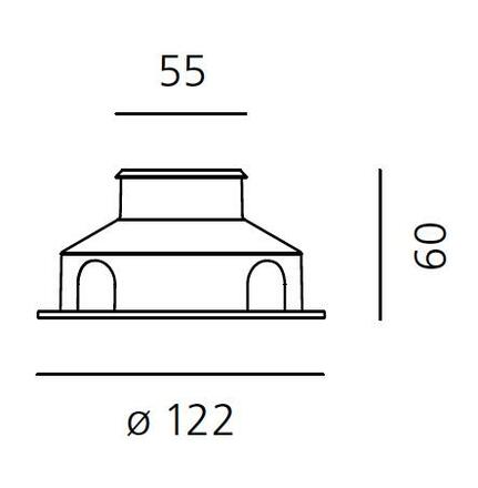 Artemide Ego 55 Flat pochozí hliník 32d 3000K čtverec T40001WFLW00