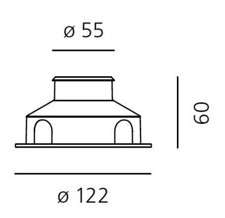 Artemide Ego 55 Flat pochozí ocel 32d 3000K kruh T40002WFLW00