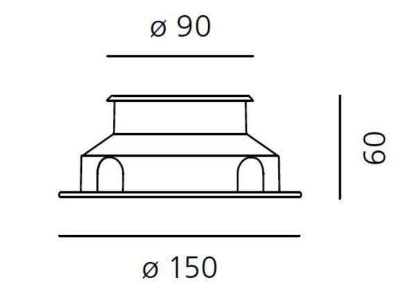 Artemide Ego 90 Flat pochozí hliník 24d 3000K  kruh T40004FLW00