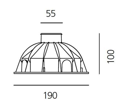 Artemide Ego 55 pojezdové ocel 32d 3000K čtverec T4002WFLW00