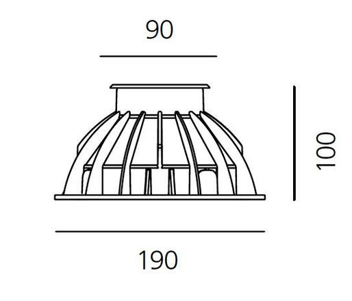 Artemide Ego 90 pojezdové ocel EL  3000K čtverec T4003ELPTW00