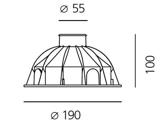 Artemide Ego 55 pochozí hliník 14d 3000K kruh T4031SPW00