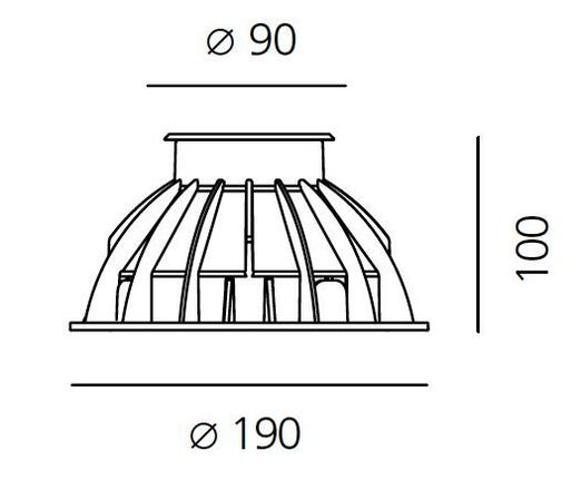 Artemide Ego 90 pochozí hliník 10d 3000K kruh T4034SPW00