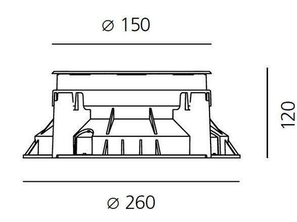 Artemide Ego 150 pojezdové ocel EL 3000K kruh T4036ELPTW00