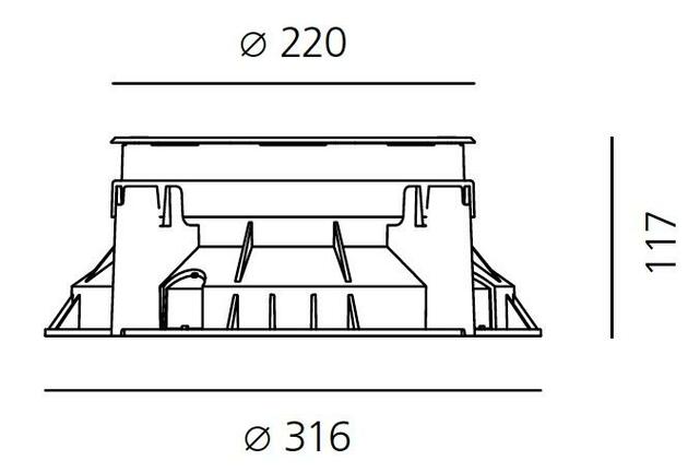 Artemide Ego 220 pojezdové ocel 38d  3000K kruh T4039WFLW00