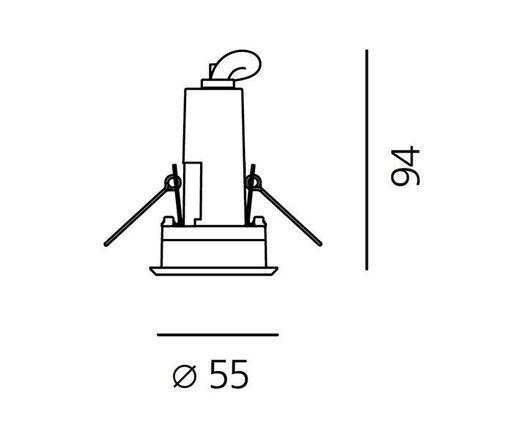 Artemide Ego 55 downlight EL 3000K kruh hliník IK09 T4081ELPTW00