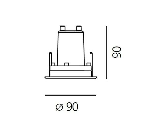 Artemide Ego 90 downlight kruh EL 3000K Inox IK10 T4082ELPTW00