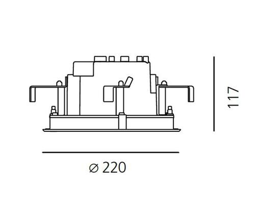 Artemide Ego 220 downlight kruh EL 3000K hliník IK10 T4087ELPTW00