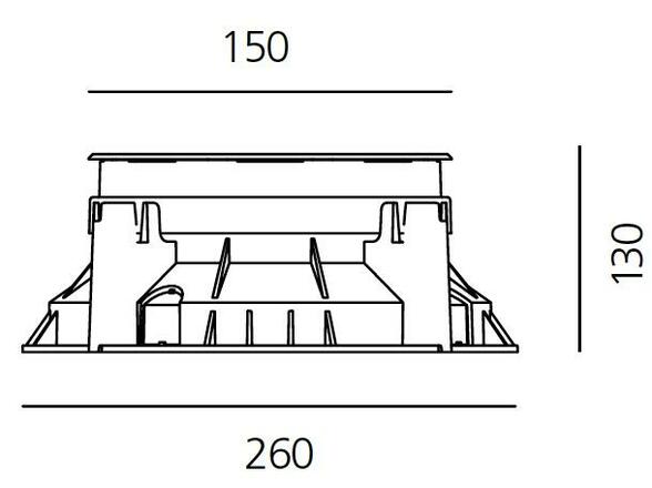 Artemide Ego 150 sklo pochozí 38d  3000K čtverec T4100WFLW00