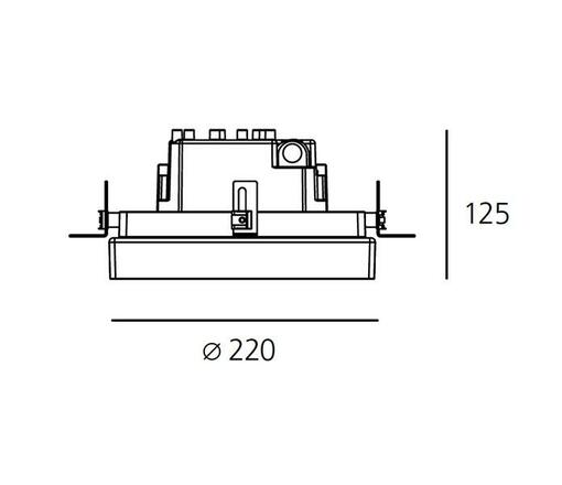 Artemide Ego 220 sklo downlight kruh EL 3000K T4131ELPTW00