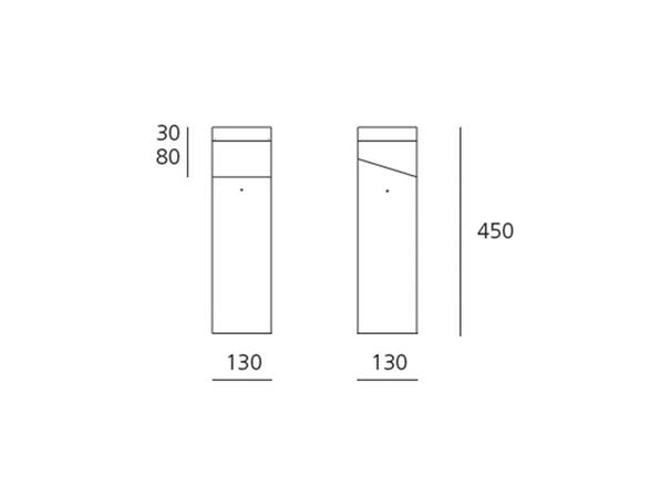 Artemide Tetragono stojací lampa 45 - 3000K T417100W00