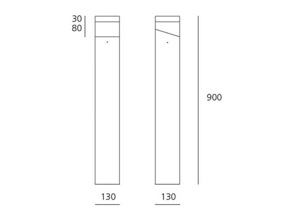 Artemide Tetragono stojací lampa 90 - 3000K T417200W00