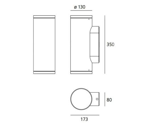 Artemide Calumet 13 nástěnné 2x6d 3000K T41952NW00