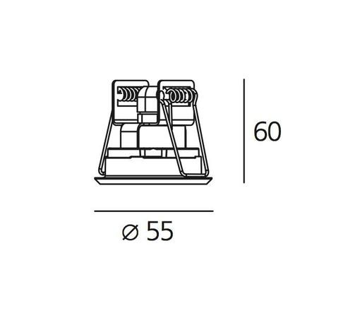 Artemide Ego 55 Flat downlight EL 3000K kruh hliník IK09 T42001ELPTW00