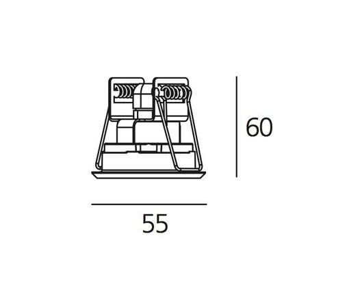 Artemide Ego 55 Flat downlight EL 3000K čtverec hliník IK09 T42002ELPTW00