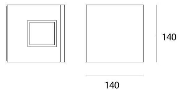 Artemide Effetto 14 čtverec 4 large beams šedá / bílá T42004LW00