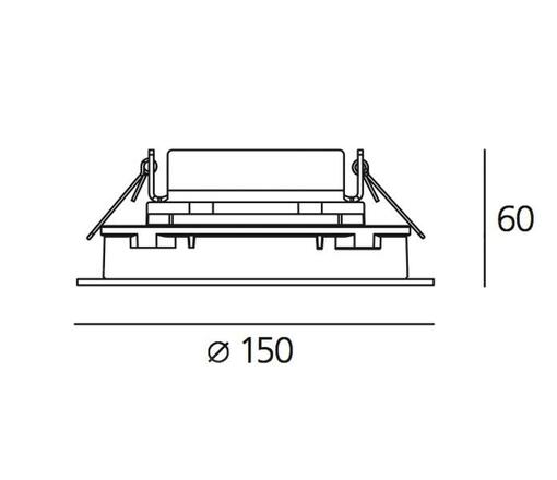 Artemide Ego 150 Flat downlight kruh EL 3000K T42017ELPTW00