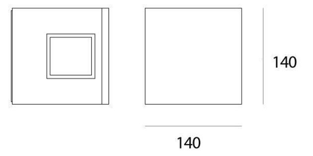 Artemide Effetto 14 čtverec 1 large beam + 1 narrow beam rez T4201NLW10