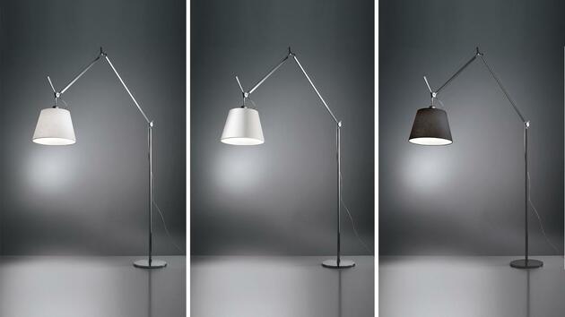 Artemide Tolomeo Mega nástěnná, stolní a stojací lampa LED 2700K - se stmívačem na těle lampy - hliník - tělo lampy bez základny a stínítka 0761W10A