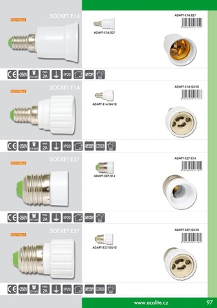 Ecolite Redukce z E27 na E14 ADAPT-E27/E14