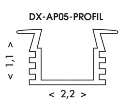 Ecolite Al profil, 2m DX-AP05-PROFIL