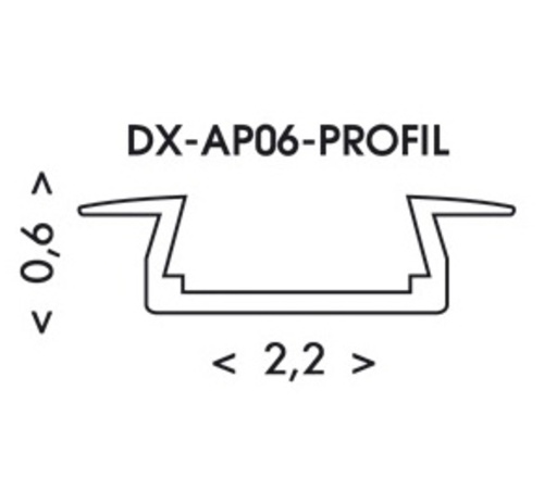 Ecolite Al profil, 2m DX-AP06-PROFIL