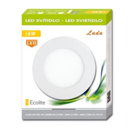 Ecolite SMD panel kruh 17,5cm, 12W, 2700K, IP20, 860Lm LED-WSL-12W/2700