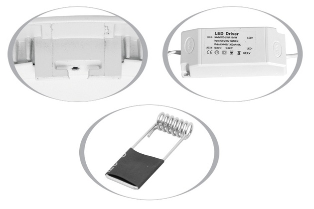 Ecolite SMD panel 17x17cm, 12W, 2700K, IP20, 860Lm LED-WSQ-12W/27/CHR