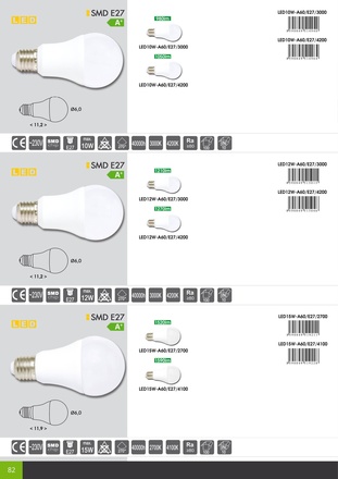 Ecolite LED zdroj E27, A60, 10W, 980lm, 3000K LED10W-A60/E27/3000