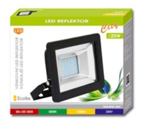 Ecolite LED reflektor, SMD, 20W, 5000K, IP65, 1600Lm RLED48WL-20W