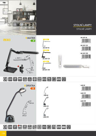 Ecolite LED st. lampa vč. šroubu, 32xSMD5730, 10W, 600lm, bílá LBL1207-BI