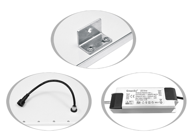 Ecolite SMD panel 40W, 59.5cm, 4000K, IP44, 4100lm, bílý LED-GPL44-40/BI/IP44