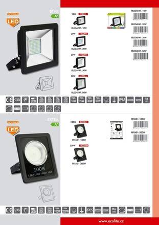 Ecolite LED reflektor, SMD, 20W, 5000K, IP65, 1600Lm RLED48WL-20W