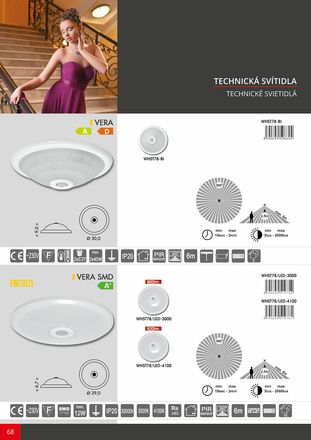 Ecolite Stropní svítidlo bílé 2xE27 s PIR senzorem WHST78-BI