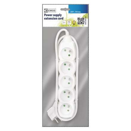 EMOS Prodlužovací kabel 5 zásuvek 1,5m 1902050150