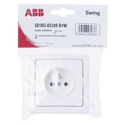 ABB Zásuvka SWING, bílá 5518G-02349 3143033000