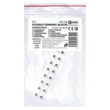EMOS Svorkovnice 12x4,0 mm bílá, 1ks 3146010400