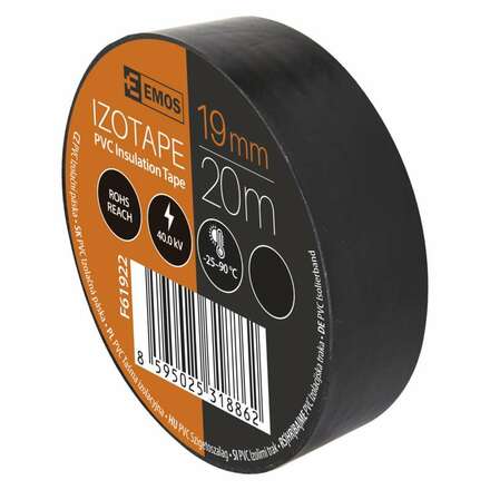 EMOS Izolační páska PVC 19mm / 20m černá 2001192020