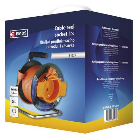EMOS Prodlužovací kabel na bubnu - spojka 25m 1908012501