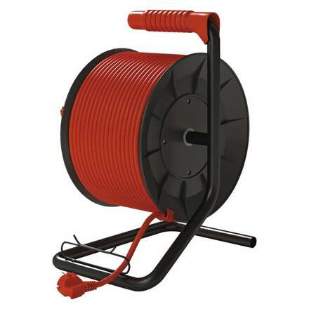 EMOS PVC prodl. kabel na bubnu s vypínačem – 4 zás., 50m, 1,5mm2 1908045020