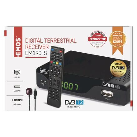 EMOS Set-top box EM190-S HD HEVC H265 (DVB-T2) 2520236400