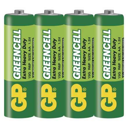 GP Zinkochloridová baterie GP Greencell R6 (AA) fólie 1012204000