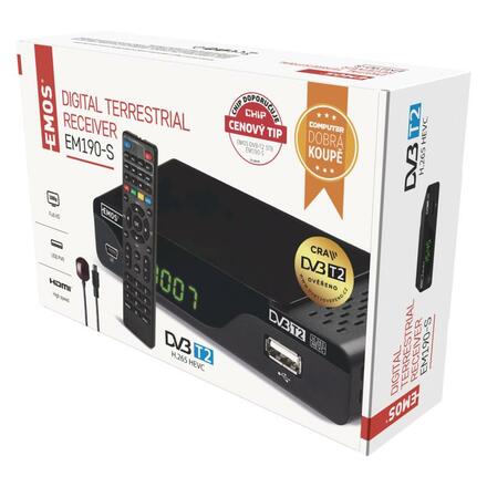 EMOS Set-top box EM190-S HD HEVC H265 (DVB-T2) 2520236400